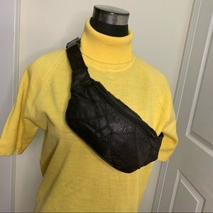 Vintage Patched Leather Minimalist Y2k Funny Pack Waist & Cross Body Bag